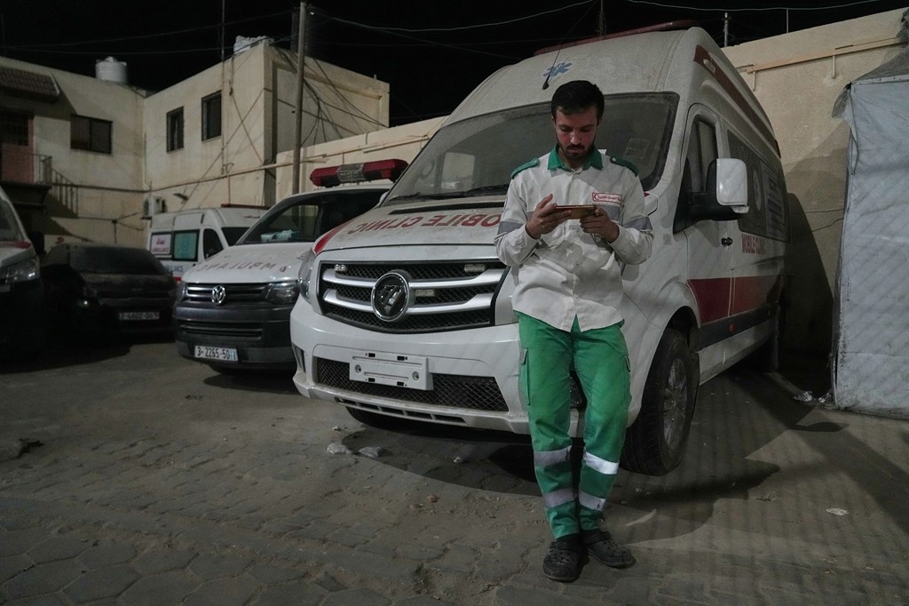 Palestinian paramedic Saeed Awad