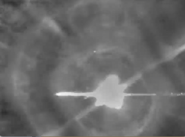 Momento em que caças Typhoon da RAF abatem drones que se dirigiam para a Jordânia e o Bahrein.