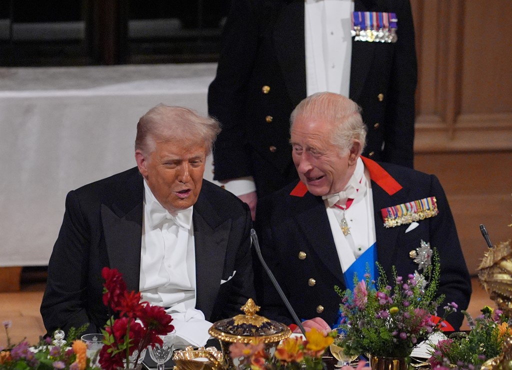 The US president and the King together at his state visit to the UK in November last year
