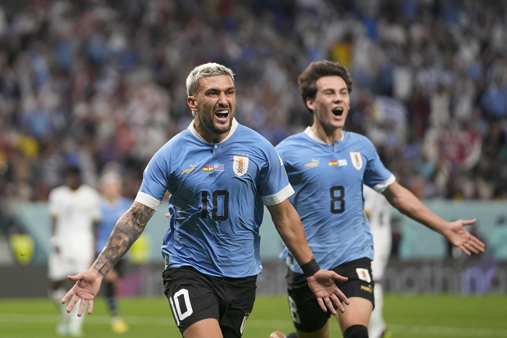 Babak Pertama Uruguay Unggul 2-0 Atas Ghana, Korsel Tahan Imbang Portugal 1-1