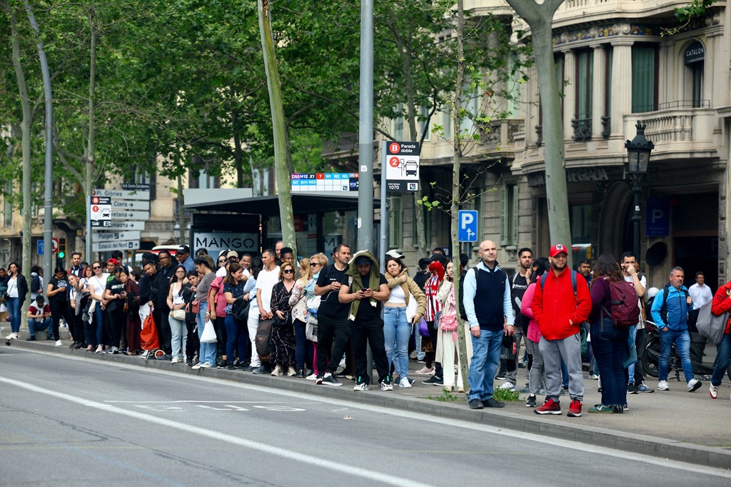 Un arrêt de bus à Barcelone