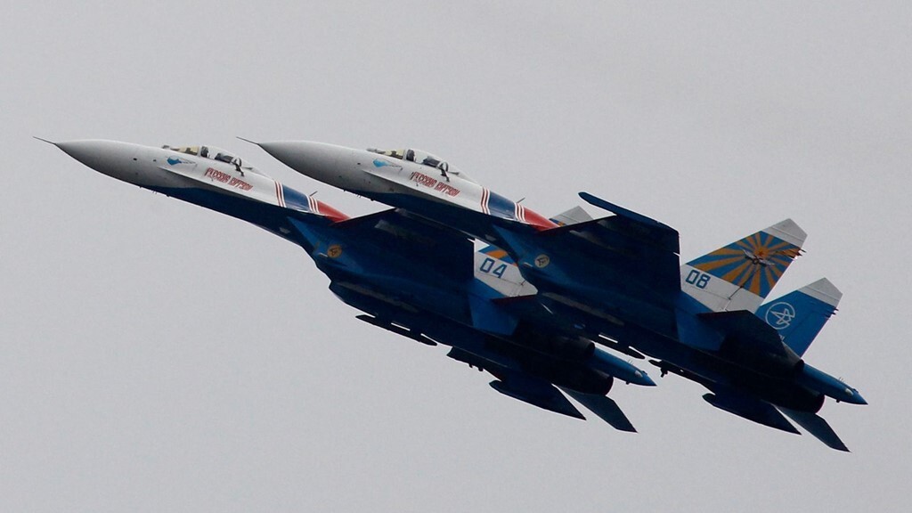 Two Su-27 fighter jets