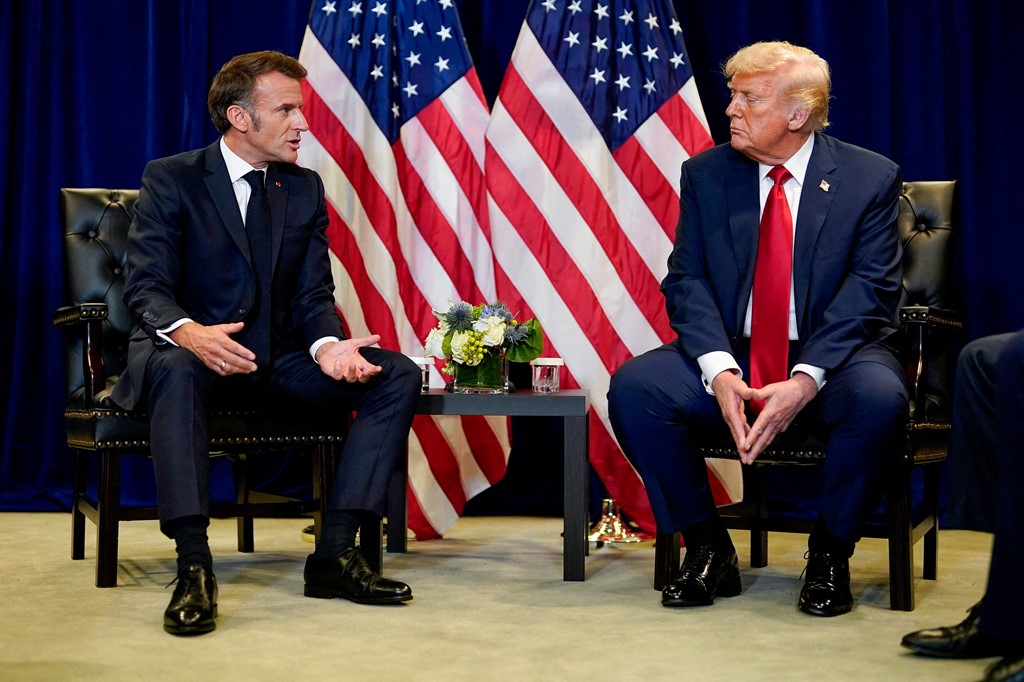 Macron and Trump at last year's UN General Assembly