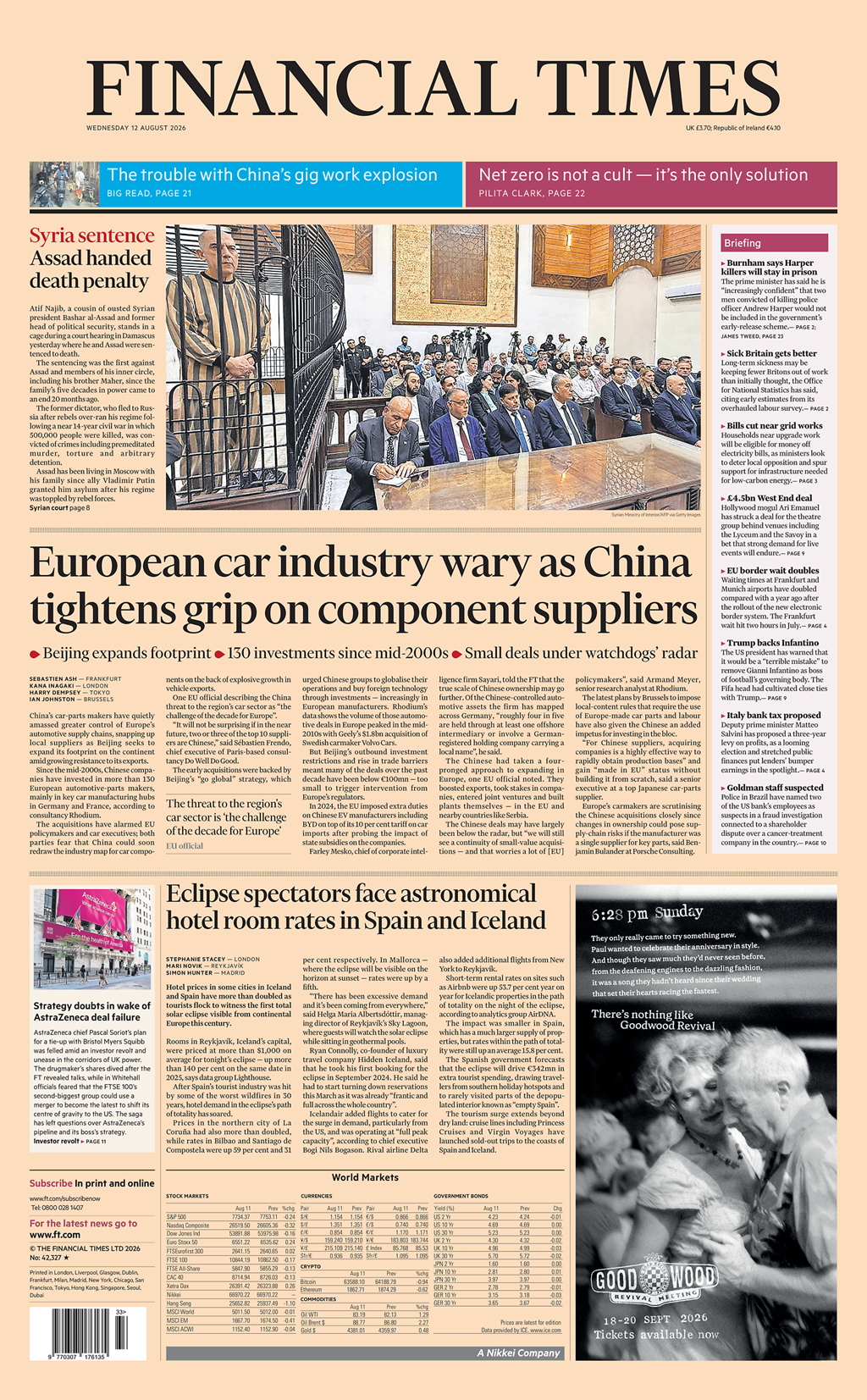 Financial Times front page — 12-Aug-2026