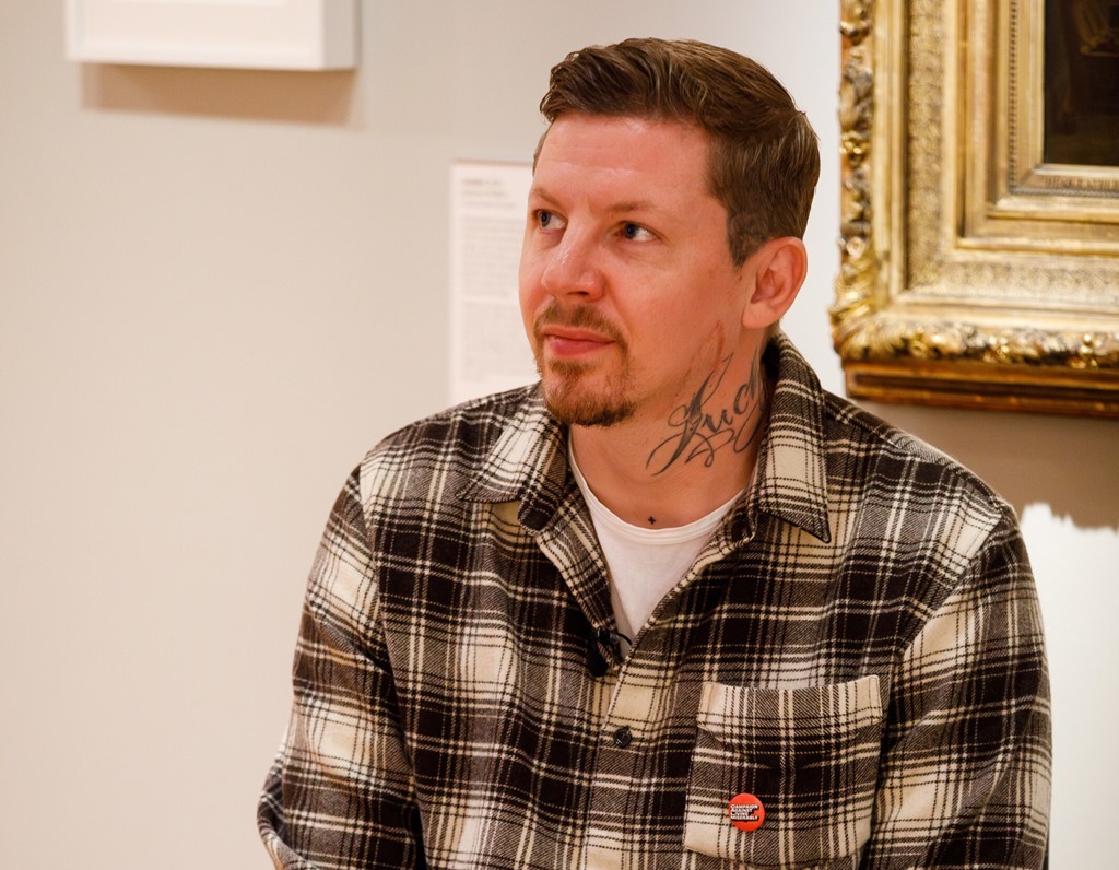 Professor Green speaking