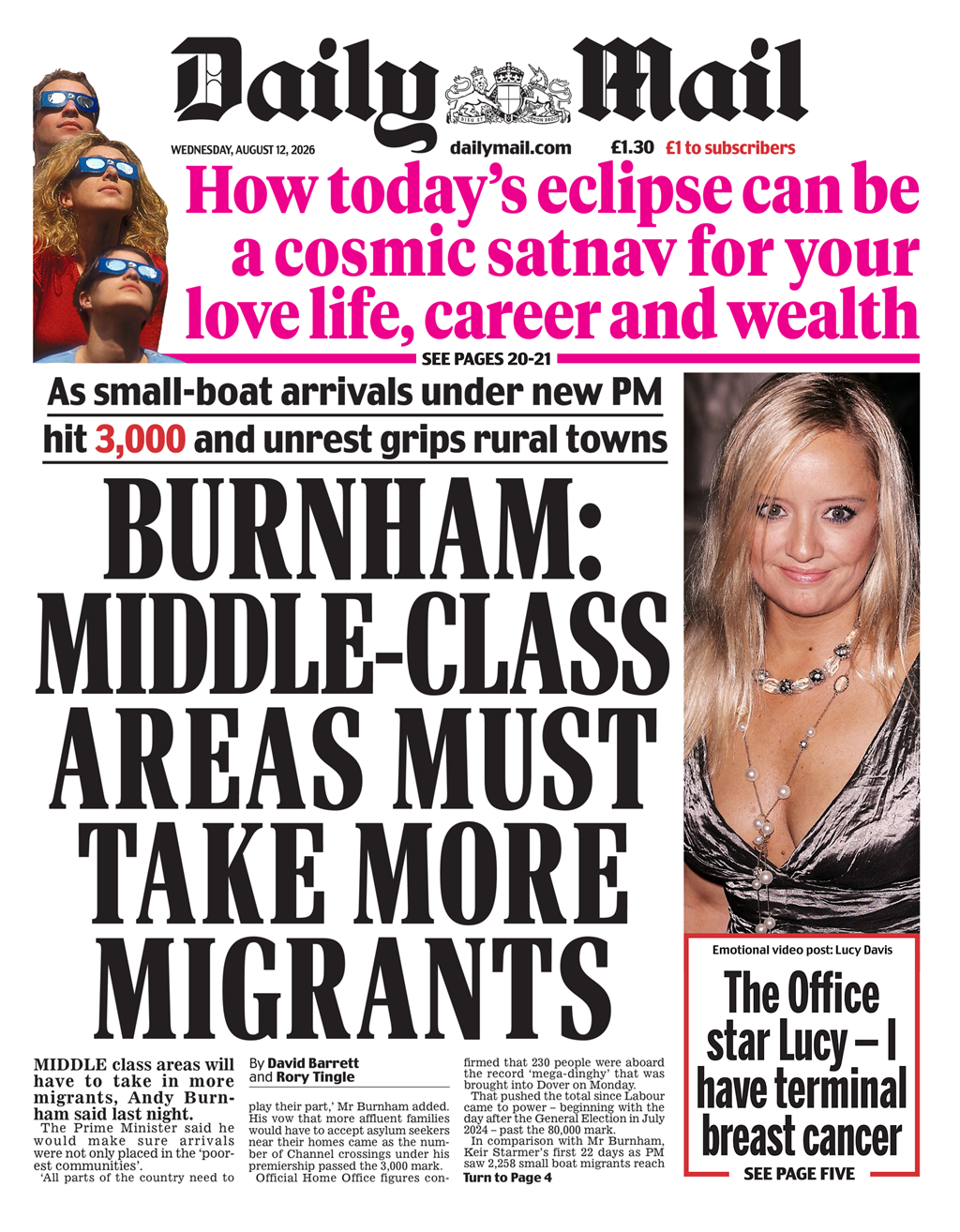 Daily Mail front page — 12-Aug-2026