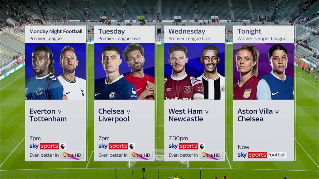 sky sports premier league monday night into football