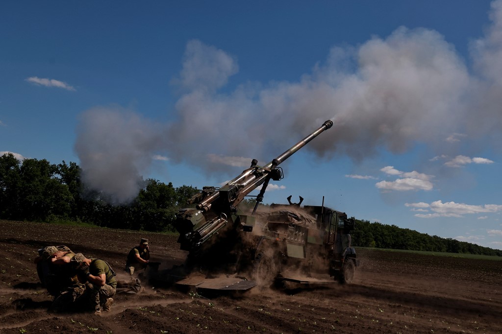 本月早些时候，乌克兰军队在顿涅茨克使用凯撒榴弹炮