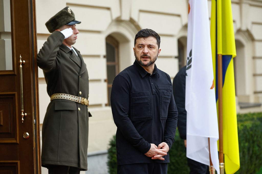 Zelenskyy in Kyiv last week