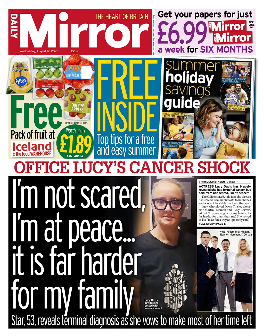 Daily Mirror front page — 12-Aug-2026