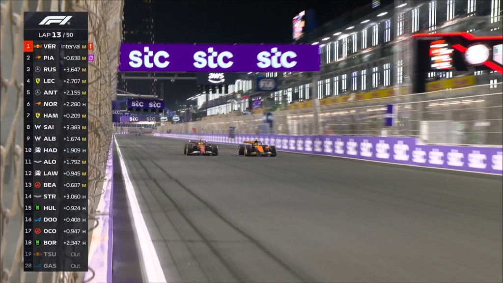 Video: Lando Norris gets Lewis Hamilton, but Ferrari driver fights back! | F1 Saudi Arabian GP