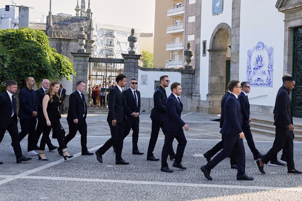 Jordan Henderson among those walking outside church