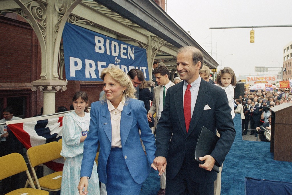 Joe and Jill Biden in 1987