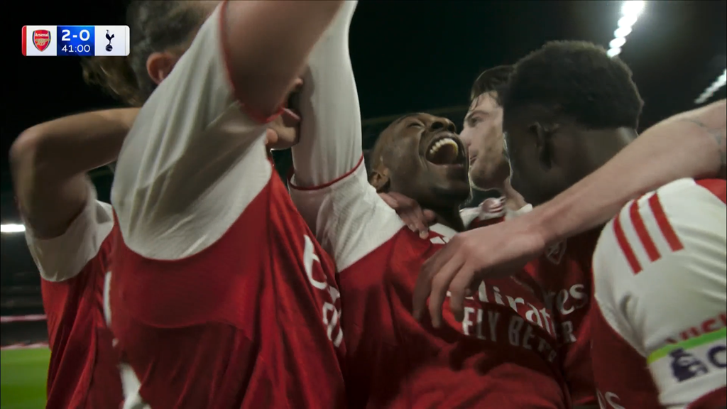 GOAL! Arsenal 2-0 Tottenham (Eze, 41)