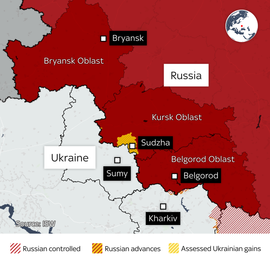 Ukraine war latest: Russia begins 'significant counter-offensive' after  Ukrainian incursion, say pro-Moscow bloggers; Freight train derails after  'illegal interference' | World News | Sky News