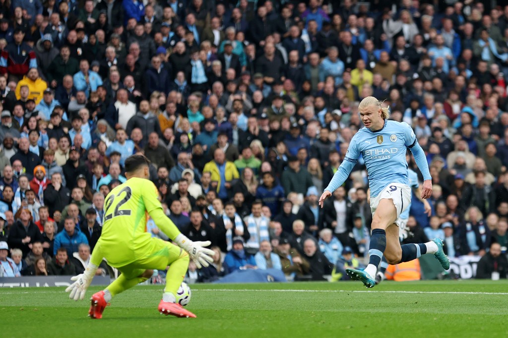 GOAL! Man City 1-0 Arsenal (Haaland, 9)