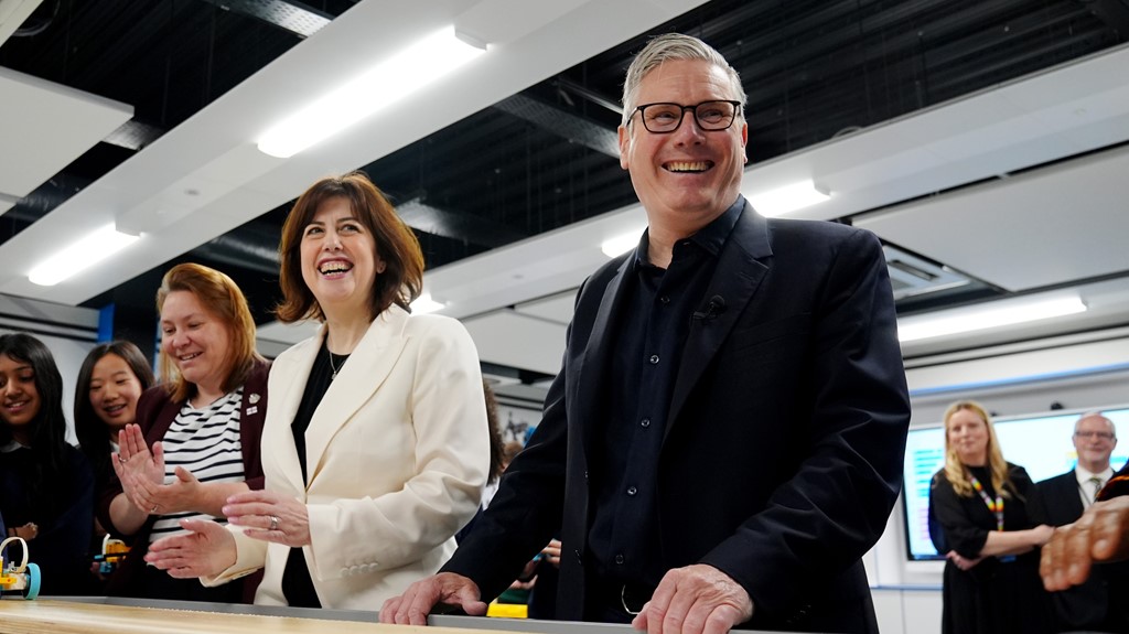 Lucy Powell and Sir Keir Starmer together in April.
