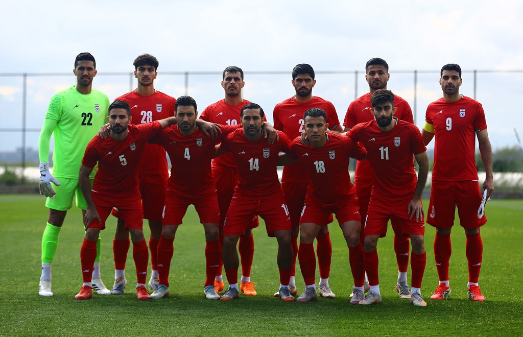 Iran's national team ahead of a friendly against Costa Rica in March