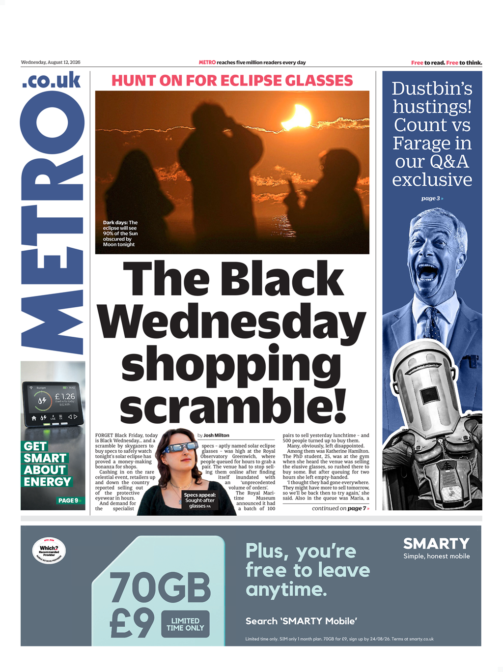 Metro front page — 12-Aug-2026