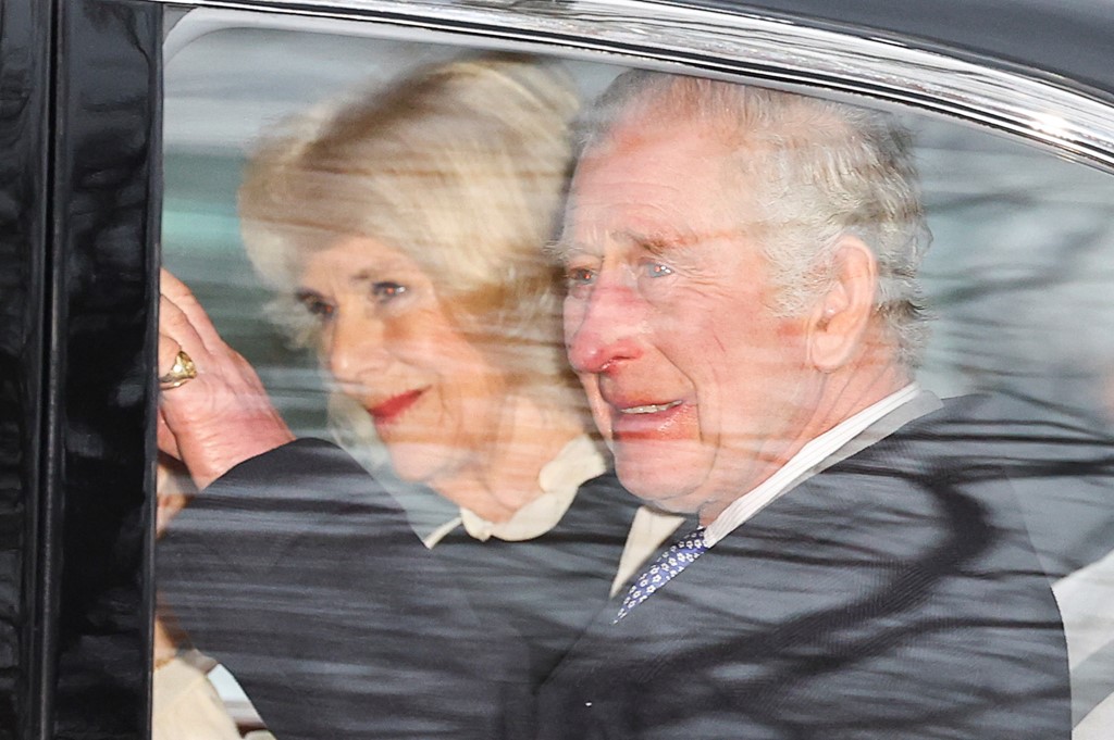 The King and Queen leave Clarence House, the day after it was announced the monarch has cancer