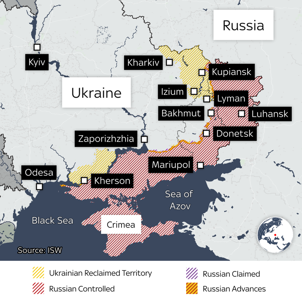 How has territorial picture changed during the war - and the ...